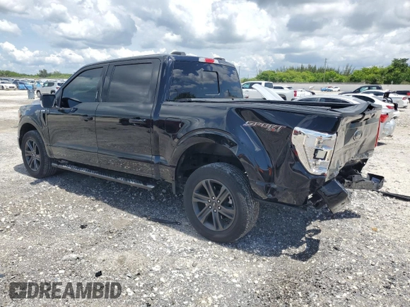 2022 Ford F-150 XL with VIN 1FTFW1E82NFC33590, listed as a Copart auction lot 61806045 with 53,477 mi miles and Salvage title. Bid and sale history available at DreamBid. Image 2.