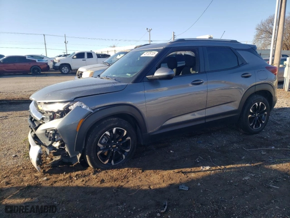 2021 Chevrolet TrailBlazer LT with VIN KL79MPS23MB156494, listed as a Copart auction lot 48105705 with 18,252 mi miles and Salvage Title. Bid and sale history available at carsss.com. Image 1.