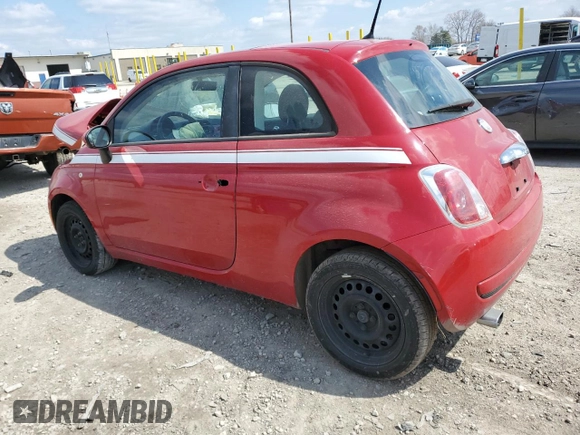 2013 FIAT 500 Pop with VIN 3C3CFFAR8DT574306, listed as a Copart auction lot 52794095 with 75,312 mi miles and Salvage Title. Bid and sale history available at carsss.com. Image 2.