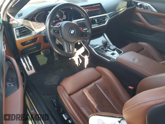 2023 BMW M4 Competition with VIN WBS33AZ0XPCL26211, listed as a Copart auction lot 43287955 with 31,845 mi miles and Salvage Title. Bid and sale history available at carsss.com. Image 8.