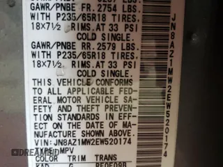 2014 Nissan Murano LE with VIN JN8AZ1MW2EW520174, listed as a Copart auction lot 88864335 with 65,566 mi miles and Salvage Title. Bid and sale history available at carsss.com. Image 15.