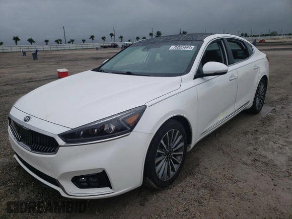 2017 Kia Cadenza Premium with VIN KNALC4J19H5073768, listed as a Copart auction lot 75085444 with 0 mi miles and Salvage Title. Bid and sale history available at carsss.com. Image 1.