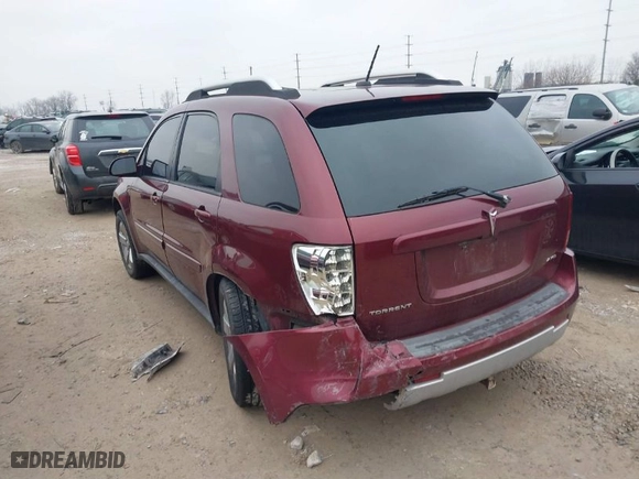 2007 Pontiac Torrent with VIN 2CKDL73F876027006, listed as a IAAI auction lot 41564454 with 185029 miles. Bid and sale history available at carsss.com. Image 3.