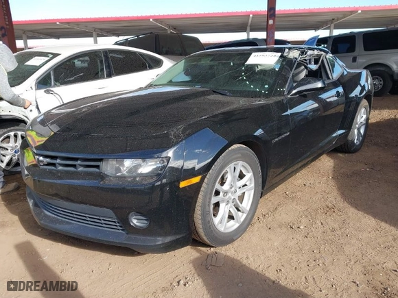 2015 Chevrolet Camaro LS with VIN 2G1FB1E37F9105011, listed as a IAAI auction lot 41593722 with 132362 miles. Bid and sale history available at carsss.com. Image 2.