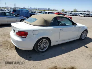 2008 BMW 1 Series 128i with VIN WBAUL73588VE88802, listed as a Copart auction lot 54421135 with 78,145 mi miles and Clean Title. Bid and sale history available at carsss.com. Image 3.