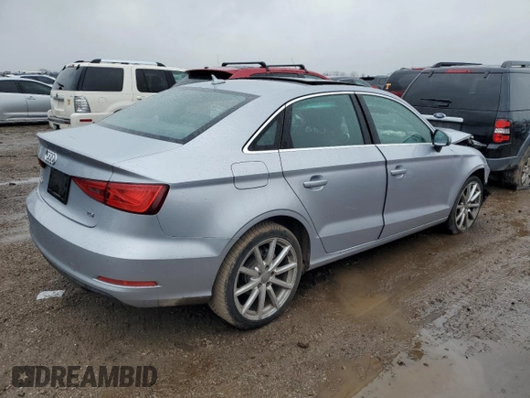 2015 Audi A3 2.0 TDI Premium Plus with VIN WAUCJGFF0F1043932, listed as a Copart auction lot 87008694 with 0 mi miles and Salvage Title. Bid and sale history available at carsss.com. Image 3.