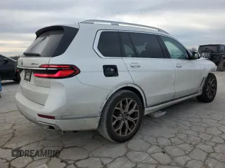 2024 BMW X7 xDrive40i with VIN 5UX23EM05R9U79787, listed as a Copart auction lot 46643245 with 19,793 mi miles and Salvage Title. Bid and sale history available at carsss.com. Image 3.
