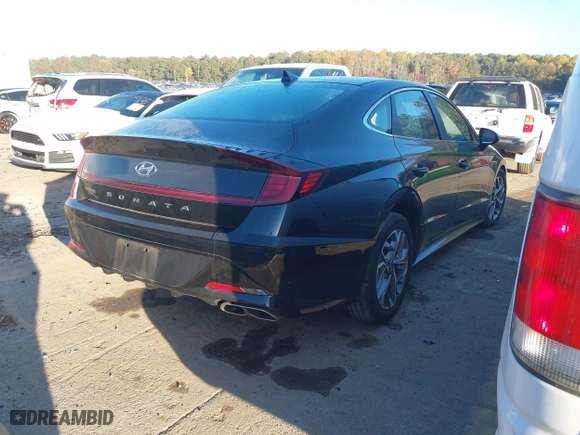 2021 Hyundai Sonata SEL with VIN KMHL64JA0MA164788, listed as a IAAI auction lot 37945387 with 36,432 mi miles. Bid and sale history available at carsss.com. Image 4.