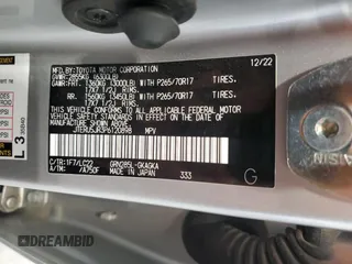 2023 Toyota 4Runner TRD Off Road Premium with VIN JTERU5JR3P6120898, listed as a Copart auction lot 46984915 with 49,525 mi miles and Salvage title. Bid and sale history available at DreamBid. Image 13.