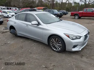 2019 Infiniti Q50 3.0t LUXE with VIN JN1EV7AP1KM519553, listed as a IAAI auction lot 41265684 with 84,120 mi miles. Bid and sale history available at carsss.com. Image 1.