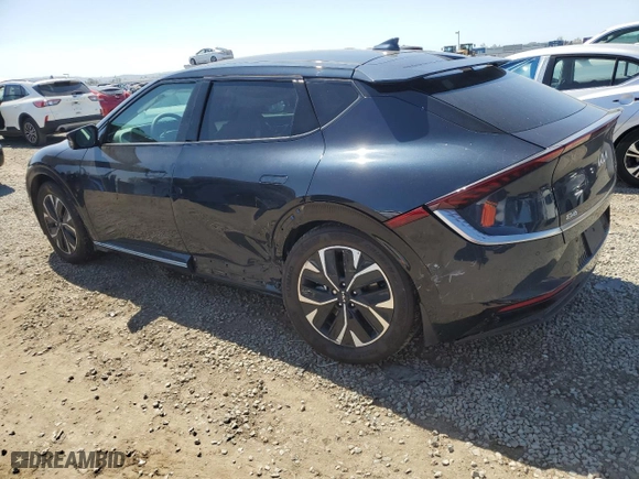 2023 Kia EV6 Wind with VIN KNDC34LA0P5150347, listed as a Copart auction lot 50260525 with 18,320 mi miles and Salvage Title. Bid and sale history available at carsss.com. Image 2.