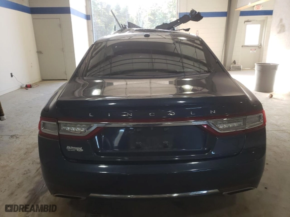 2017 Lincoln Continental Select with VIN 1LN6L9SP0H5617408, listed as a Copart auction lot 75328034 with 0 mi miles and Salvage Title. Bid and sale history available at carsss.com. Image 6.