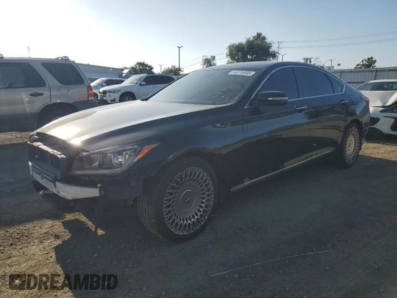 2015 Hyundai Genesis 3.8L z VIN KMHGN4JE8FU096085, wystawiony jako Copart lot #54879595 z przebiegiem 161 708 mil mil oraz Szkoda całkowita • Salvage title. Historia ofert i sprzedaży dostępna na DreamBid. Obrazek 1.