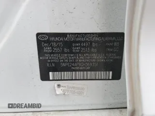 2016 Hyundai Sonata SE z VIN 5NPE24AF9GH369351, wystawiony jako Copart lot #59766145 z przebiegiem 100 888 mil mil oraz Czysty tytuł • Clean title. Historia ofert i sprzedaży dostępna na DreamBid. Obrazek 12.