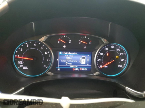 2021 Chevrolet Equinox LT with VIN 2GNAXTEV2M6141551, listed as a Copart auction lot 55253075 with 59,911 mi miles and Salvage title. Bid and sale history available at DreamBid. Image 9.