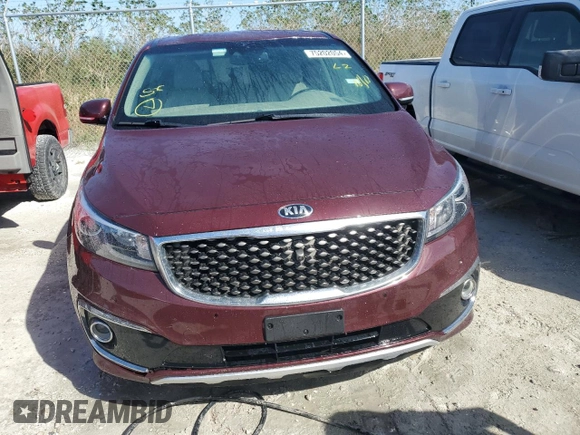 2018 Kia Sedona SX-L with VIN KNDME5C10J6378693, listed as a Copart auction lot 75202054 with 0 mi miles and Non Repairable. Bid and sale history available at carsss.com. Image 5.