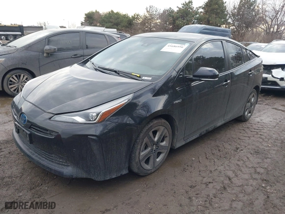 2019 Toyota Prius L Eco with VIN JTDKARFU2K3075952, listed as a IAAI auction lot 41686956 with 81,000 mi miles. Bid and sale history available at carsss.com. Image 17.