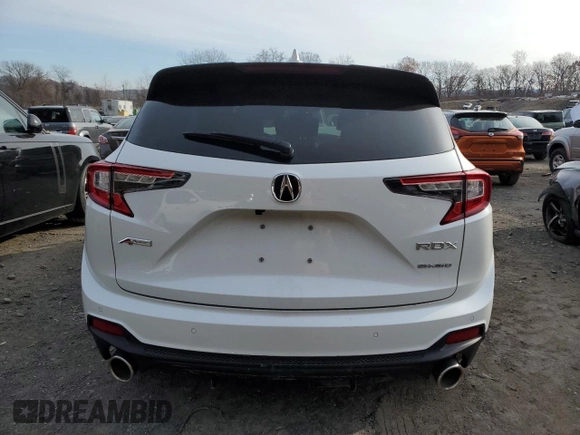 2023 Acura RDX Advance with VIN 5J8TC2H83PL004550, listed as a Copart auction lot 83023154 with Not provided miles and Salvage title. Bid and sale history available at DreamBid. Image 6.