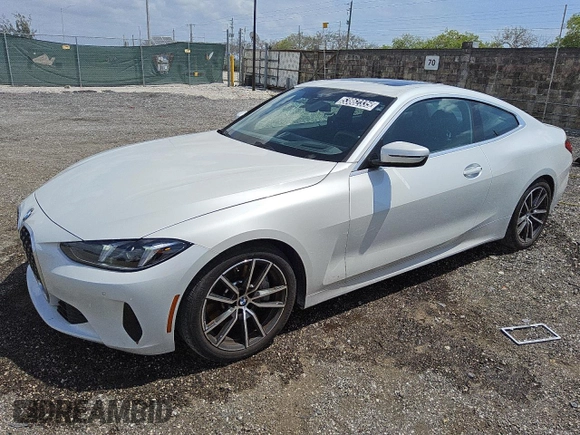 2025 BMW 4 Series 430i with VIN WBA43DA01SCT01356, listed as a Copart auction lot 53862335 with 17,451 mi miles and Clean title. Bid and sale history available at DreamBid. Image 1.