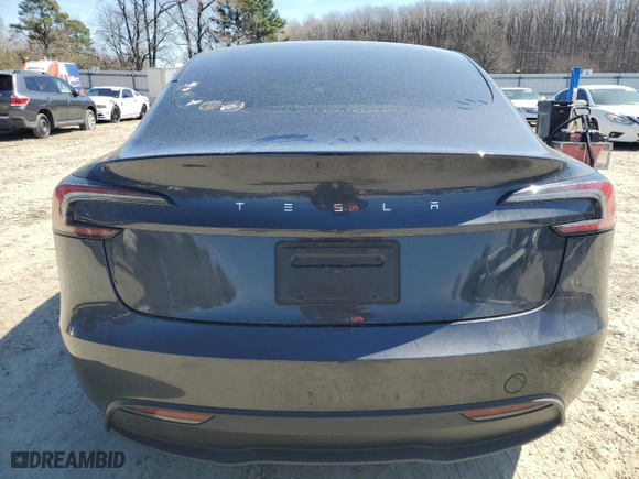 2024 Tesla Model 3 with VIN 5YJ3E1EA1RF739916, listed as a Copart auction lot 49266585 with 16,123 mi miles and Salvage Title. Bid and sale history available at carsss.com. Image 6.