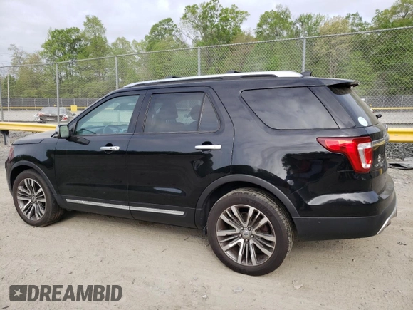 2017 Ford Explorer Platinum z VIN 1FM5K8HT9HGD50285, wystawiony jako Copart lot #54277795 z przebiegiem 88 836 mil mil oraz Szkoda całkowita • Salvage title. Historia ofert i sprzedaży dostępna na DreamBid. Obrazek 2.