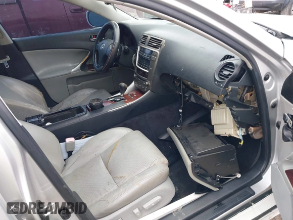 2006 Lexus IS 250 with VIN JTHCK262762003730, listed as a IAAI auction lot 41490307 with 188,002 mi miles and . Bid and sale history available at DreamBid. Image 5.