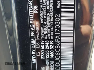 2015 Mercedes-Benz S 550 z VIN WDDUG8CB6FA170302, wystawiony jako Copart lot #57127035 z przebiegiem Nie podano mil oraz Szkoda całkowita • Salvage title. Historia ofert i sprzedaży dostępna na DreamBid. Obrazek 12.