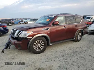 2018 Nissan Armada SL with VIN JN8AY2ND4J9053483, listed as a Copart auction lot 42444425 with Not Provided miles and Salvage Title. Bid and sale history available at DreamBid. Image 1.