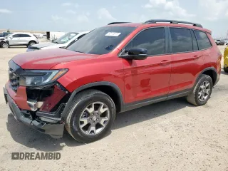 2023 Honda Passport TrailSport with VIN 5FNYF8H62PB000733, listed as a Copart auction lot 63115975 with 58,384 mi miles and Clean title. Bid and sale history available at DreamBid. Image 1.