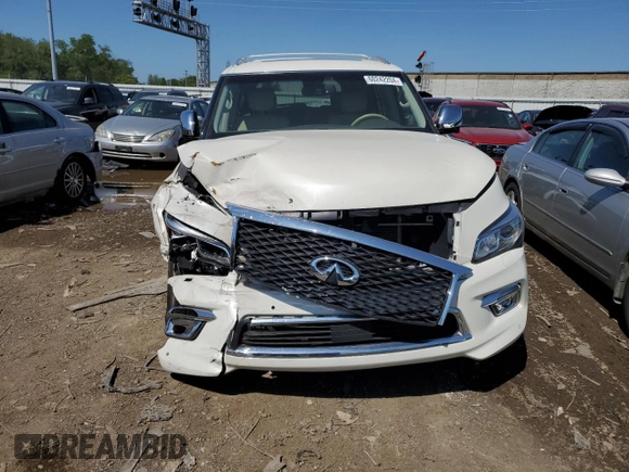 2016 Infiniti QX80 with VIN JN8AZ2NE5G9121014, listed as a Copart auction lot 60242204 with 118,575 mi miles and Salvage Title. Bid and sale history available at carsss.com. Image 5.