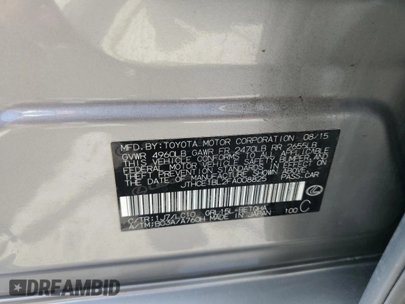 2015 Lexus GS 350 with VIN JTHCE1BL2FA008825, listed as a Copart auction lot 54985575 with 101,166 mi miles and Clean Title. Bid and sale history available at carsss.com. Image 13.