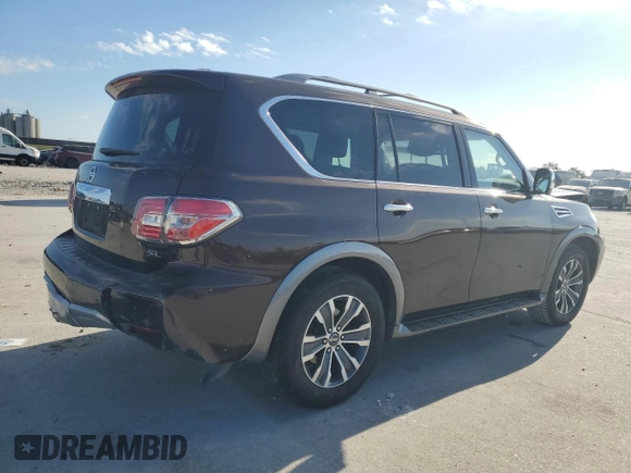 2018 Nissan Armada SV with VIN JN8AY2ND8J9054605, listed as a Copart auction lot 86407704 with 0 mi miles and Salvage Title. Bid and sale history available at carsss.com. Image 3.