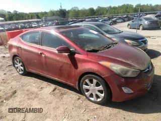 2012 Hyundai Elantra Limited with VIN KMHDH4AE9CU346455, listed as a IAAI auction lot 42053960 with 131,542 mi miles. Bid and sale history available at carsss.com. Image 1.