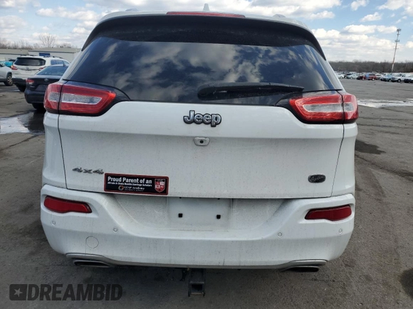 2018 Jeep Cherokee Overland with VIN 1C4PJMJX4JD622920, listed as a Copart auction lot 42170485 with 74,335 mi miles and Salvage title. Bid and sale history available at DreamBid. Image 6.