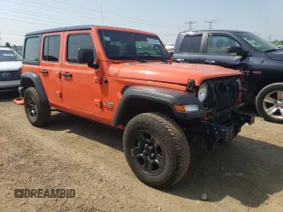 2018 Jeep Wrangler Unlimited Sport S с VIN 1C4HJXDN2JW246657, выставлен на аукционе Copart как лот 60331945 с пробегом 61 071 миль миль и Списание • Salvage title. История ставок и продаж доступна на DreamBid. Изображение 4.