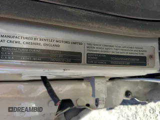 2013 Bentley Continental GT with VIN SCBGU3ZA4DC085710, listed as a Copart auction lot 87856195 with Not Provided miles and Salvage Title. Bid and sale history available at DreamBid. Image 13.