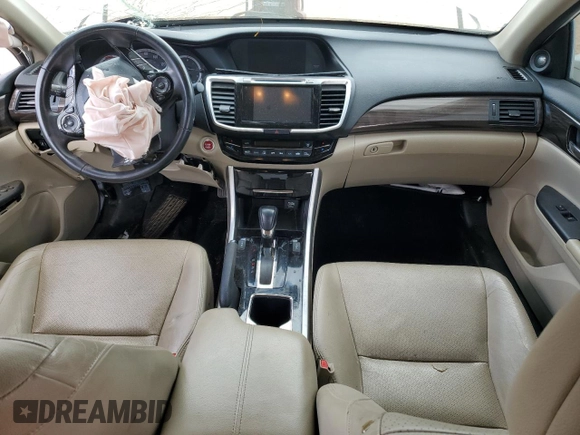 2017 Honda Accord Touring with VIN 1HGCR3F93HA005470, listed as a Copart auction lot 52021605 with Not provided miles and Salvage title. Bid and sale history available at DreamBid. Image 8.