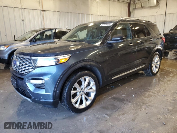 2022 Ford Explorer Platinum with VIN 1FM5K8HC1NGB67474, listed as a Copart auction lot 87109604 with 49,117 mi miles and Salvage Title. Bid and sale history available at carsss.com. Image 1.