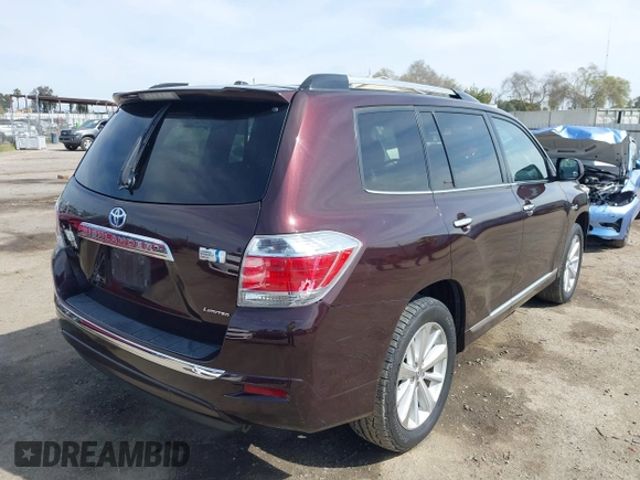 2011 Toyota Highlander Hybrid Limited with VIN JTEDC3EH4B2003768, listed as a IAAI auction lot 41765885 with 169,289 mi miles. Bid and sale history available at carsss.com. Image 4.