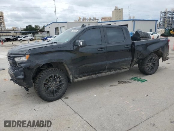 2023 Chevrolet Silverado 1500 RST with VIN 3GCUDEE83PG311025, listed as a Copart auction lot 70839424 with 40,519 mi miles and Salvage Title. Bid and sale history available at carsss.com. Image 1.