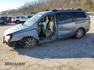 2008 Kia Sedona EX with VIN KNDMB233186246240, listed as a Copart auction lot 48360345 with 205,515 mi miles and Salvage Title. Bid and sale history available at carsss.com. Image 1.
