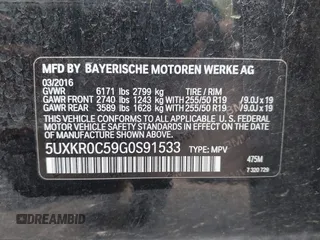 2016 BMW X5 xDrive35i z VIN 5UXKR0C59G0S91533, wystawiony jako IAAI lot #42148818 z przebiegiem 108 550 mil mil oraz . Historia ofert i sprzedaży dostępna na DreamBid. Obrazek 9.