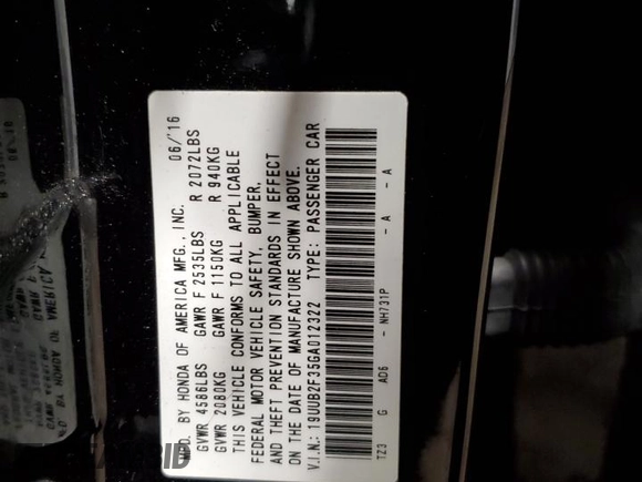 2016 Acura TLX V6 with VIN 19UUB2F35GA012322, listed as a Copart auction lot 53294295 with 108,412 mi miles and Salvage Title. Bid and sale history available at carsss.com. Image 12.