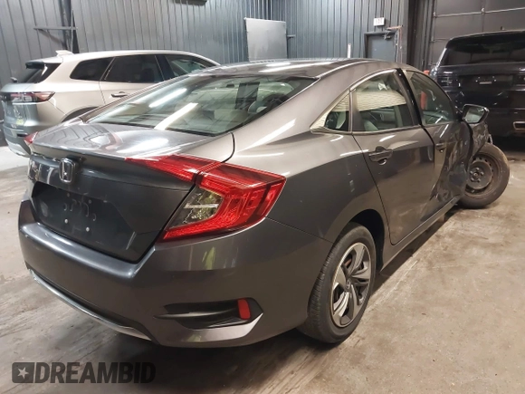 2020 Honda Civic Sedan LX with VIN 2HGFC2F65LH525081, listed as a IAAI auction lot 41803577 with 49,321 mi miles. Bid and sale history available at carsss.com. Image 4.