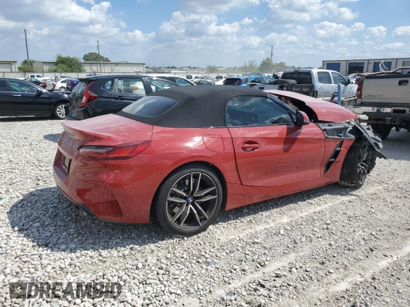 2021 BMW Z4 sDrive30i with VIN WBAHF3C07MWX23567, listed as a Copart auction lot 71971044 with 0 mi miles and Salvage Title. Bid and sale history available at carsss.com. Image 3.