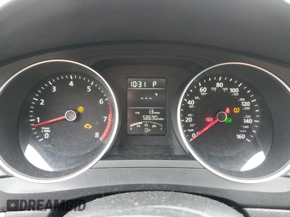 2015 Volkswagen Jetta SE with VIN 3VWD17AJ9FM233571, listed as a Copart auction lot 61436735 with 58,690 mi miles and Salvage title. Bid and sale history available at DreamBid. Image 9.