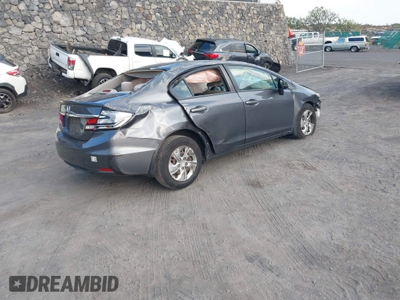 2013 Honda Civic LX z VIN 2HGFB2F57DH594625, wystawiony jako IAAI lot #41792282 z przebiegiem 98 660 mil mil oraz . Historia ofert i sprzedaży dostępna na DreamBid. Obrazek 4.