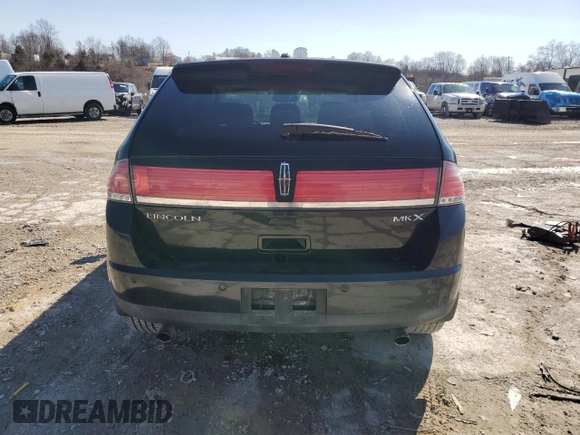 2007 Lincoln MKX with VIN 2LMDU68C37BJ15708, listed as a Copart auction lot 46414305 with 187,216 mi miles and Salvage Title. Bid and sale history available at carsss.com. Image 6.
