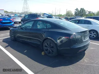 2022 Tesla Model S with VIN 5YJSA1E56NF490064, listed as a IAAI auction lot 41858477 with 1 mi miles. Bid and sale history available at carsss.com. Image 3.