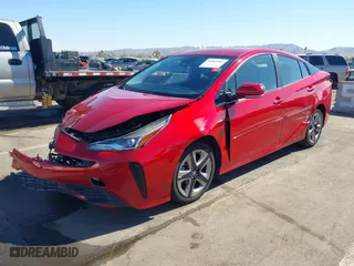 2019 Toyota Prius L Eco with VIN JTDKARFU1K3087249, listed as a IAAI auction lot 41583992 with 55,486 mi miles. Bid and sale history available at carsss.com. Image 17.